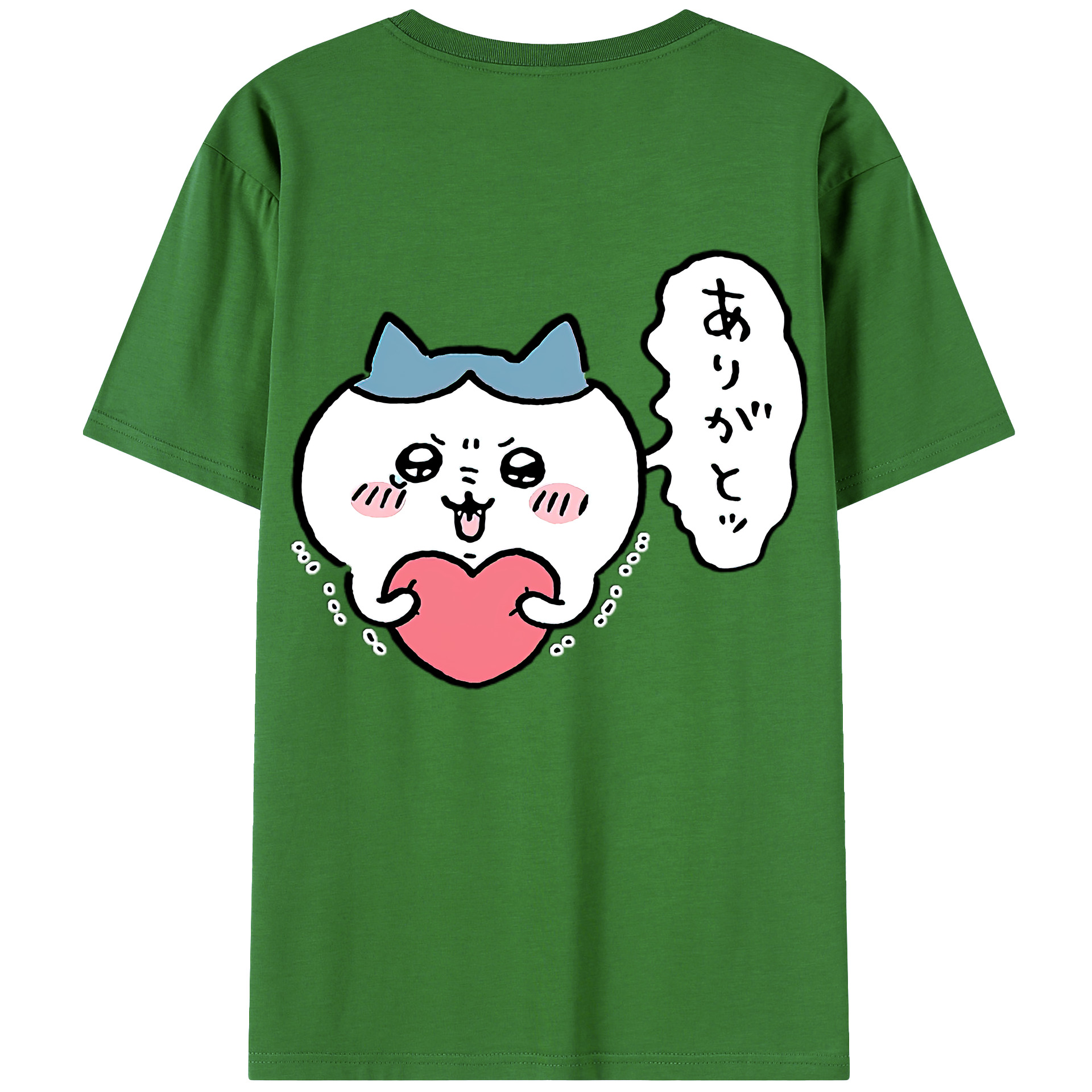 （画像用） ちいかわ ハチワレ Chii-kawa hachiware レディース半袖Tシャツ(バックプリント)